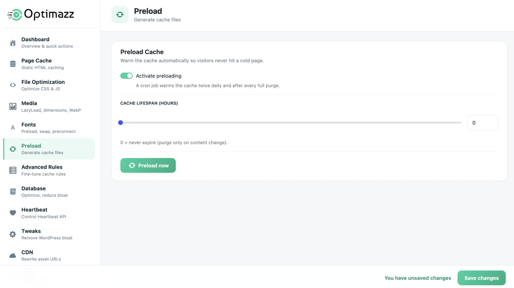 Optimazz Preload